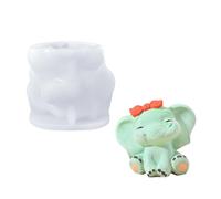 Moule En Silicone Flexible Forme D'éléphant À La Mode Accessoire Portable Pour L'artisanat Et Les Ornements Plâtre Moule De Décoration De La Maison