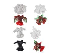 Moule en silicone flexible multifonction en forme de cloche de Noël à suspendre au mur Décoration de table Fournitures d'artisanat