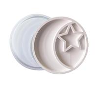 Moule en silicone flexible polyvalent pour la création de bols ronds décoratifs portables pour les amateurs d'art Star Moon Tably