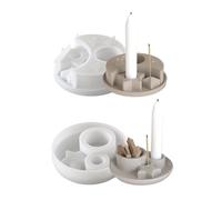 Moule En Silicone Flexible Pour Créer Des Modèles Uniques De Bougeoirs En Forme D'étoile Et Lune Des Cadeaux Faits À La Main Et Un Moule Bougeoir D'accent La Maison