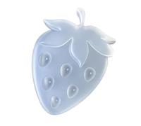 Moule en silicone flexible pour pendentif en forme de fraise pour porte-clés de bijoux en résine facile et projets d ' artisanat avec démoulage lisse Moule en silicone découpé à la fraise