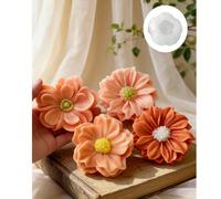 Moule en silicone floral 3D - Moule DIY pour bougie, savon, diffuseur en plâtre en forme de rose et de pivoine, cadeau de décoration d'intérieur A,D,C,BSilicone