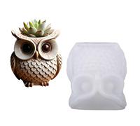 Moule En Silicone Forme De Hibou Pour Propriétaire Plantation Résine Et Fabrication Béton - Récipients À Bougies Antiadhésifs Réutilisables Modèle Décoratif Silicone Pour Jardinière