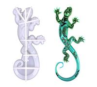Moule en silicone Gecko, moule en silicone en résine époxy 3D Gecko porte-clés décoration murale Gecko tortue de mer étoile de mer coquille papillon scorpion bricolage pendentif bricolage artisanat