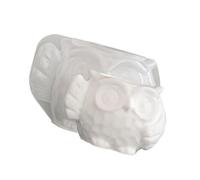 Moule en silicone hibou pour pots bougeoirs faits à la main projets d'artisanat flexible réutilisable pour plantes succulentes moule en silicone artisanal de Noël