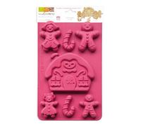Scrapcooking 3144 La Famille Pain d'épices Moule Silicone Rose 31,5 x 17,5 x 1,5 cm