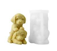 Moule en silicone Labrador - Moule à bougie parfumée pour chiot Moule empilable en résine et en plâtre | Utile pour la fabrication d'ornements et de cadeaux faits à la main, peut également être