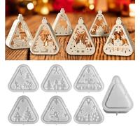 Moule en silicone - Lanterne de Noël - Moules en silicone - Bougeoir de Noël - Bougeoir en plâtre - Moules de coulée en silicone - Élan - Flocons de neige - Bonhomme de neige - Bougeoir pour