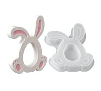 Moule en Silicone Lapin Kit DIY Lapin - Moule à Béton - Idéal pour Bricolage Cadeaux Festifs, Créations en Plâtre, Béton et Argile pour Famille et Amis