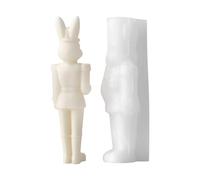 Moule en silicone lapin - Moulage de lapin 3D, forme de bougie casse-noisette, moule créatif en gypse, forme artisanale décorative, kit d'art en résine DIY | Ornement en plâtre, décorations artistique