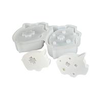 Moule en silicone léger en forme de cochon avec trèfles ornement bougeoir gypse fournitures de fabrication de bijoux en silicone