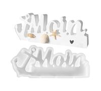 Moule en silicone - Lettres à thème décoration moule en silicone, projet artistique en ciment flexible et fiable, solution de production de décorations réutilisables pour g