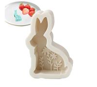 Moule en silicone - Lovely Image, Bunny Silicone Mould, Easter Rabbit Siliconee Moulds | for Desk Decor, Flexible Versatile Candle Making Mould for Chocolate Cake Decoration