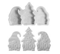 Moule en Silicone Lutin de NoëL,DIY Moule en PlâTre de Ciment de NoëLs,Moules en Silicone Nain de NoëL pour CouléE,Moules à Bougies de NoëL pour Moulage de RéSine, PlâTre, DéCoration de la Maison