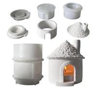Moule en Silicone Maison de Village de Noël,Moules en Silicone Maison 3D Village | Décoration Intérieure Pour Domicile Bureau École Thanksgiving Dessus De Table