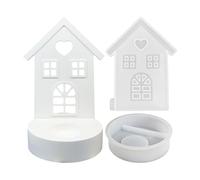 Moule en Silicone - Maison en Forme à Fenêtre Cœur - Moules Silicone DIY Pour Créations - Pour Décoration, Époxy, Bougies, Savon, Anniversaire, Saint-Valentin, Débutants
