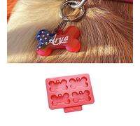Moule en silicone MelbMolds pour médaille d'identification en forme d'os de chien - Petite taille - Créez des médailles d'identification personnalisées et des porte-clés pour les mamans de chiens