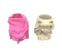 Moule en silicone mignon oreilles de chat pour pot de fleurs en résine époxy fait maison porte-stylo récipient de maquillage moules pour résine