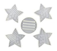 Moule en silicone motif drapeau étoile à cinq branches pour bureau, thé, eau, cristal, résine époxy, kit de bijoux