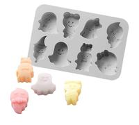 Moule en silicone motif fantômes d'Halloween pour glaçons et pâtisseries - 8 figurines - Halloween, carnaval et fête à thème