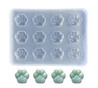 Moule en silicone motif patte d'amour pour pâtisserie, savon, gelée, biscuit, moulage époxy, porte-clés, kit d'impression en silicone pour résine