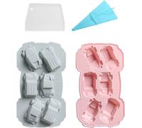 Moule en silicone, Moule à pâtisserie, 2 pièces, 6 cavités, Silicone pur, Moule automatique 3D, Antiadhésif, Moule à savon en silicone pur Pour La Fabrication De Gâteaux, Savon, Gelée, Pudding, Chocol