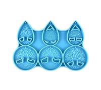 Moule en silicone moulé en forme d'arbre de vie pour femme - Porte-clés décoratif - Moule à bijoux pour décoration de résine époxy
