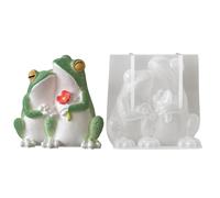 Moule en silicone - Moule en forme de grenouille - Projet de création en résine 3D - Accessoire de fabrication réutilisable pour savon, argile, ciment, décoration d'intérieur