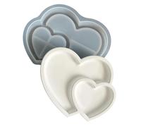 Moule en silicone moulé en résine avec plaque en forme de patte de chat/cœur pour projets de cadeaux de vacances, amélioration de la maison, adorable cœur et patte de chat
