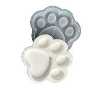 Moule en silicone moulé en résine avec plaque en forme de patte de chat/cœur pour projets de cadeaux de vacances, amélioration de la maison, adorable cœur et patte de chat