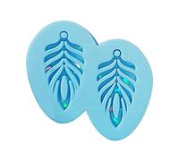 Moule en silicone moulé en résine légère et feuille pour femme - Porte-clés décoratif pour boucles d'oreilles et pendentifs en forme de feuille pour la fabrication de bijoux