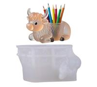 Moule en silicone - Moule Highland Cow alimentaire réutilisable et facile à nettoyer, idéal pour les décorations 3D de Noël, jardin ou ferme.