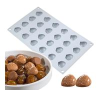 Moule en silicone mousse cerise boule chocolat silicone moule dessert chocolat moule 3D silicone moule à gâteau pour boules de chocolat DIY, gelée, glaçons, bonbons (châtaignier alimentaire)