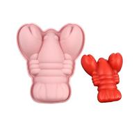 Moule en silicone multi-usage en forme d'écrevisses pour la cuisson, la congélation, la création de savons, la fabrication de homard de dessin animé de qualité alimentaire, chocolat