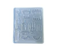 Moule en silicone multi-usages, accessoires gothiques et comestibles pour Halloween, artisanat d'Halloween, moule en résine pour accessoires