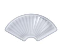 Moule en silicone multifonction en forme d'éventail facile à nettoyer pour plateaux personnalisés et pièces décoratives en résine