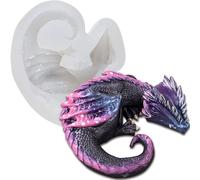 Moule en silicone Musykrafties pour résine époxy 3D Serpent de mer inondé pour la décoration de gâteaux en pâte à sucre, béton, ciment, argile polymère, 4 pouces, grand
