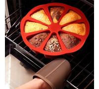 Moule en silicone -Outils de cuisson Non -Stick 8 cavité Scone DIY Fondant Cake Pizza Lune rouge