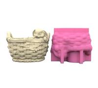 Moule En Silicone Panier De Fleurs Tissé Vase Fleurs Moules En Époxy Pots Jardinières Succulentes Moule Moulage Décorations Pour La Maison Pour Ami Et Famille