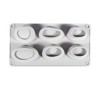 Moule En Silicone Pierres, 14,5x26x3,5cm, 6 Formes, Boîte 1 Pce.