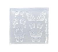 Moule en silicone polyvalent en forme d'ailes de papillon pour ongles, breloques, boucles d'oreilles, pendentifs et accessoires de bijoux faits à la main, forme d'ailes de papillon