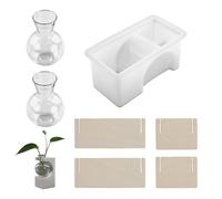 Moule en silicone polyvalent pour l ’ artisanat de résine hydroponique planteur vase base de ciment de gypse moule rectangulaire ciment de gypse rectangulaire