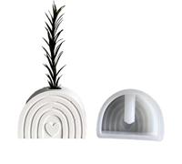 Moule en silicone polyvalent pour pots de fleurs arc-en-ciel - Déparation facile des accessoires de plantation de ciment pour les amateurs de maison