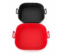 Moule en Silicone pour Air Fryer, 2 pièces, Réutilisable, Accessoire Air Fryer compatible avec Philips, Ninja, Cosori, Moulinex, Tefal et autres Air Fryers XL et XXL