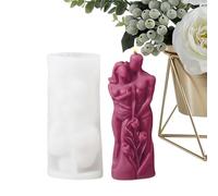 Moule en silicone pour amoureux - Forme de couples câlins en 3D, moule à savon de bougie de corps humain abstrait, moule en résine époxy de fondant flexible/moulage artisanal art