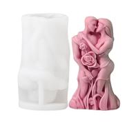 Moule en silicone pour amoureux - Forme de couples câlins en 3D, moule à savon de bougie de corps humain abstrait, moule en résine époxy de fondant flexible/moulage artisanal art