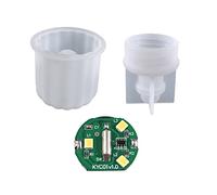 Moule en silicone pour ampoule en cristal époxy - Support de lampe - Pendule - Plâtre en céramique douce - Décoration d'intérieur - Moule en silicone