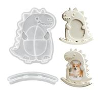 Moule en silicone pour animaux - Cadre photo à bascule - Moules en silicone - Moules en silicone pour moulage en résine époxy - Moules en silicone pour plâtre époxy (dinosaures)