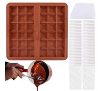 Moule En Silicone Pour Barres Chocolatées | Fournitures de Pâtisserie en Silicone | Moules pour Biscuits - Pour La Fabrication De Délices De Noël Au Chocolat, Barres Fourrées De Bonbons Et Snacks Pour
