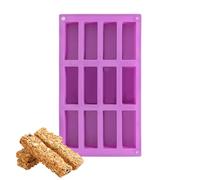 Moule en silicone pour barres de céréales - Silicone - Moule à pâtisserie - Barre énergétique - Bricolage (Violet)